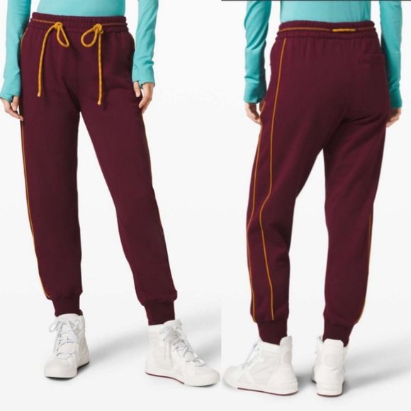 lululemon athletica Pants - Lululemon x Roksanda Face Forward Joggers Size 10 Red Garnet Sweat Pants 2020